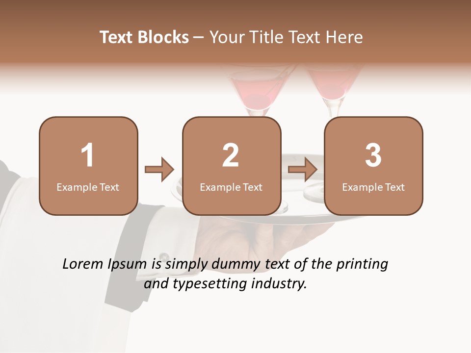 A Person Holding A Tray With Two Glasses Of Wine On It PowerPoint Template
