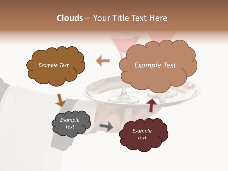 A Person Holding A Tray With Two Glasses Of Wine On It PowerPoint Template