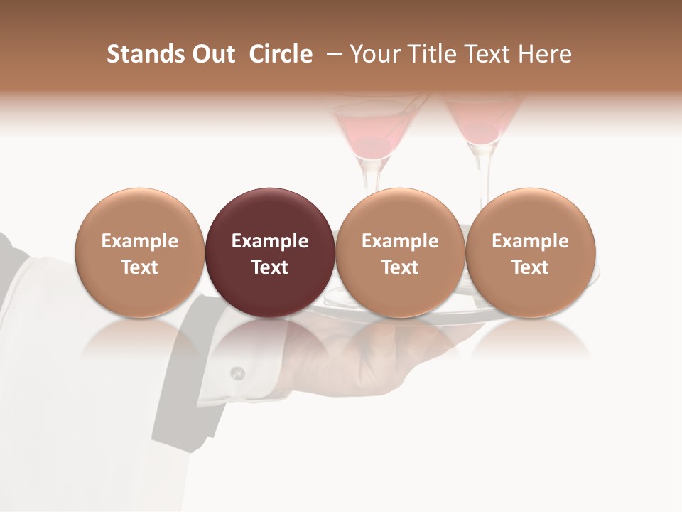 A Person Holding A Tray With Two Glasses Of Wine On It PowerPoint Template