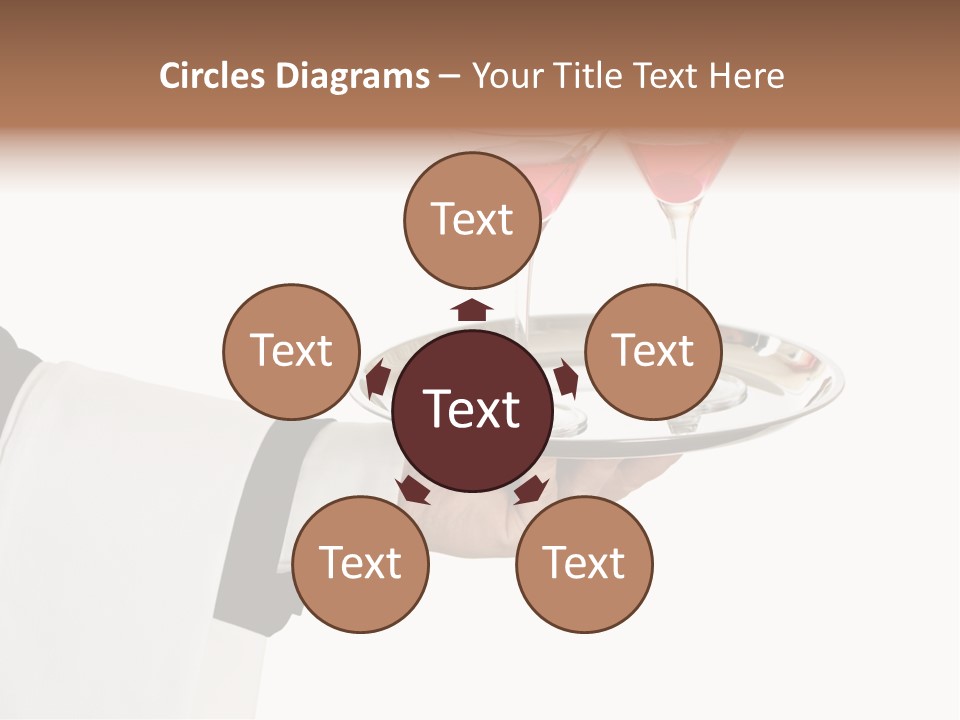 A Person Holding A Tray With Two Glasses Of Wine On It PowerPoint Template