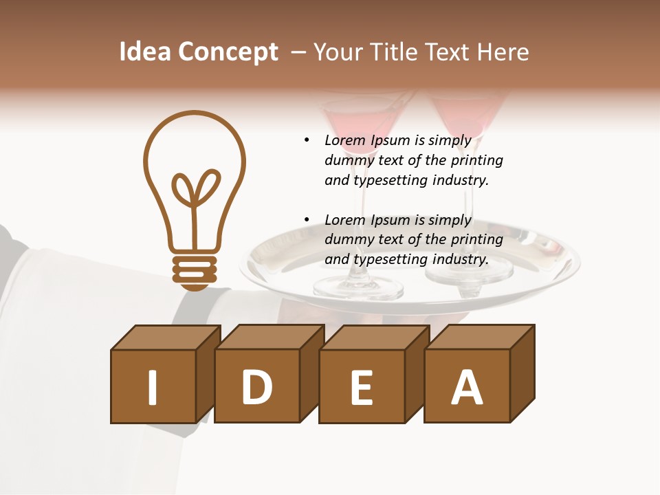 A Person Holding A Tray With Two Glasses Of Wine On It PowerPoint Template