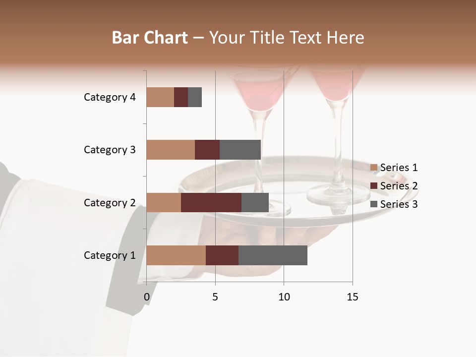 A Person Holding A Tray With Two Glasses Of Wine On It PowerPoint Template