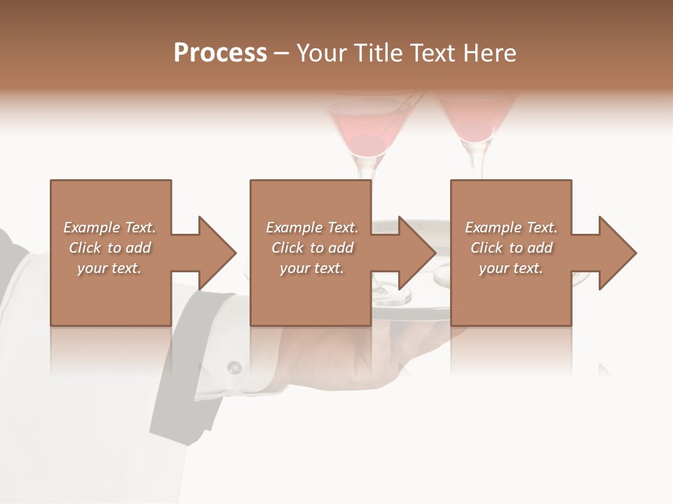 A Person Holding A Tray With Two Glasses Of Wine On It PowerPoint Template