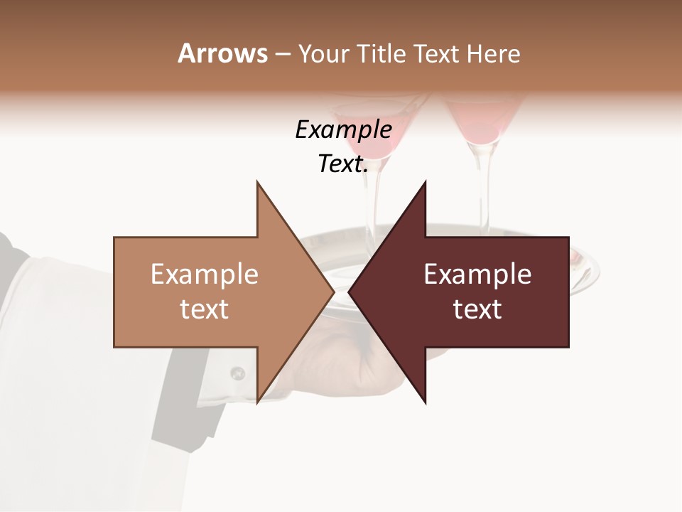 A Person Holding A Tray With Two Glasses Of Wine On It PowerPoint Template