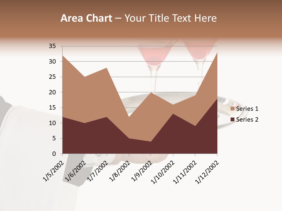 A Person Holding A Tray With Two Glasses Of Wine On It PowerPoint Template
