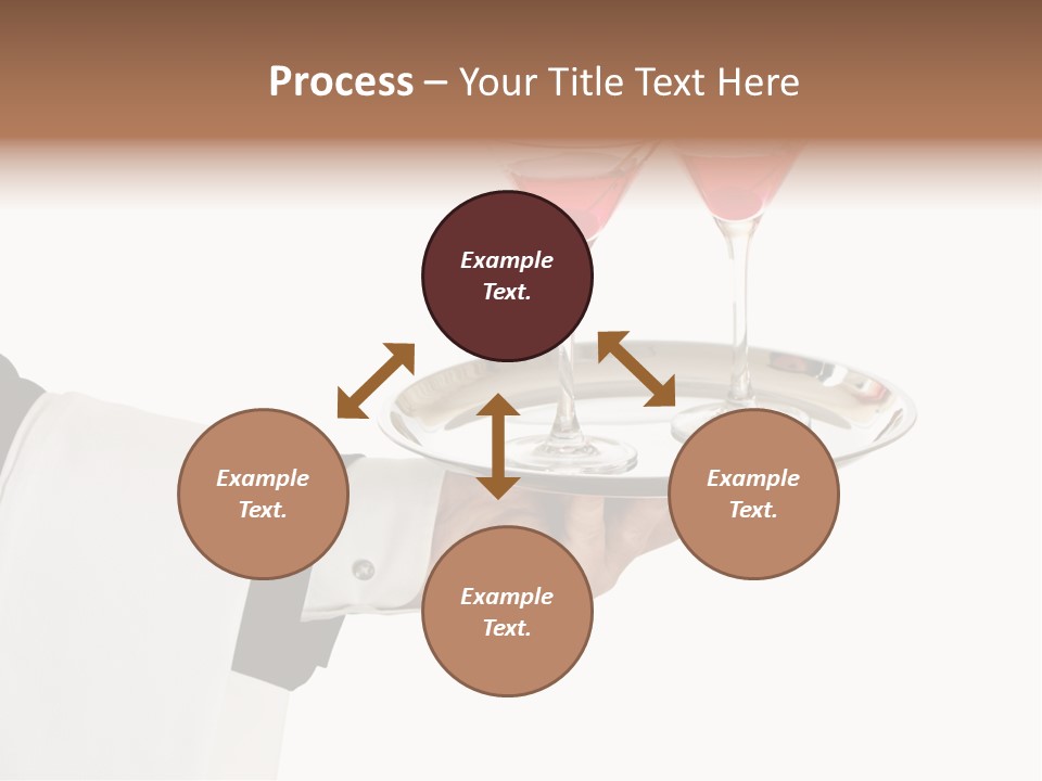 A Person Holding A Tray With Two Glasses Of Wine On It PowerPoint Template