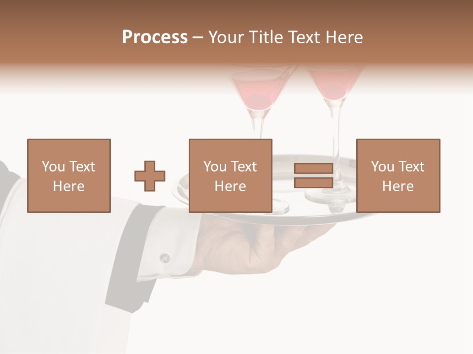 A Person Holding A Tray With Two Glasses Of Wine On It PowerPoint Template