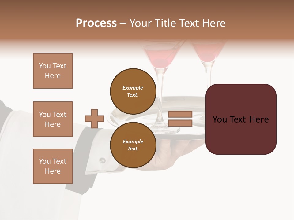 A Person Holding A Tray With Two Glasses Of Wine On It PowerPoint Template