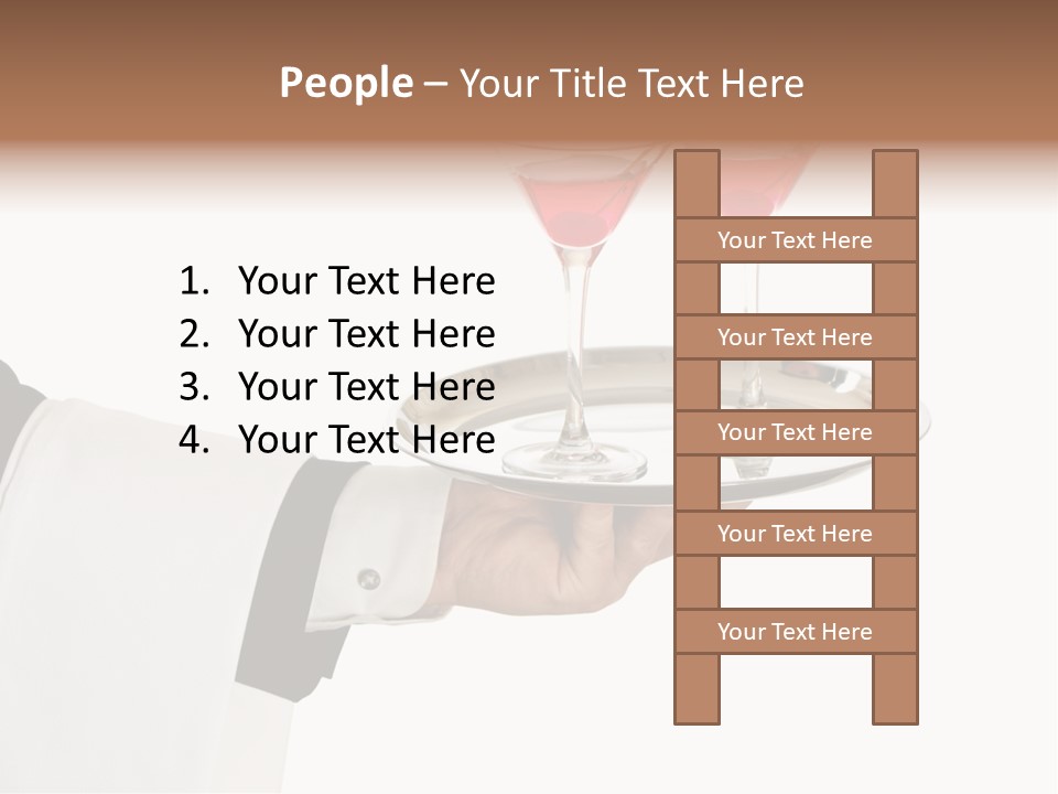 A Person Holding A Tray With Two Glasses Of Wine On It PowerPoint Template