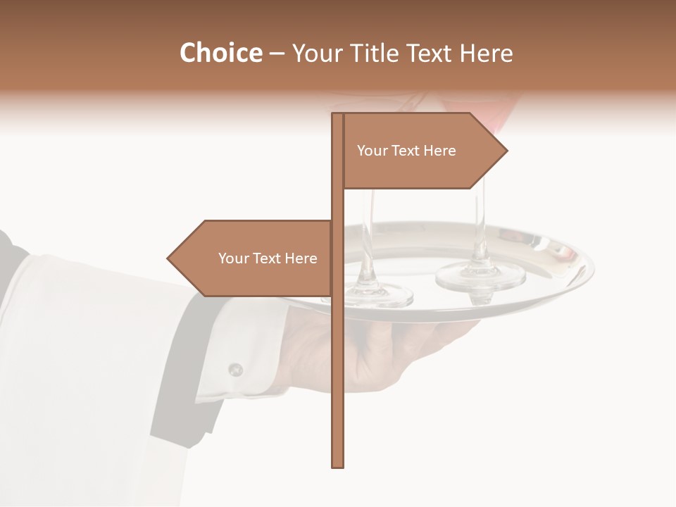 A Person Holding A Tray With Two Glasses Of Wine On It PowerPoint Template