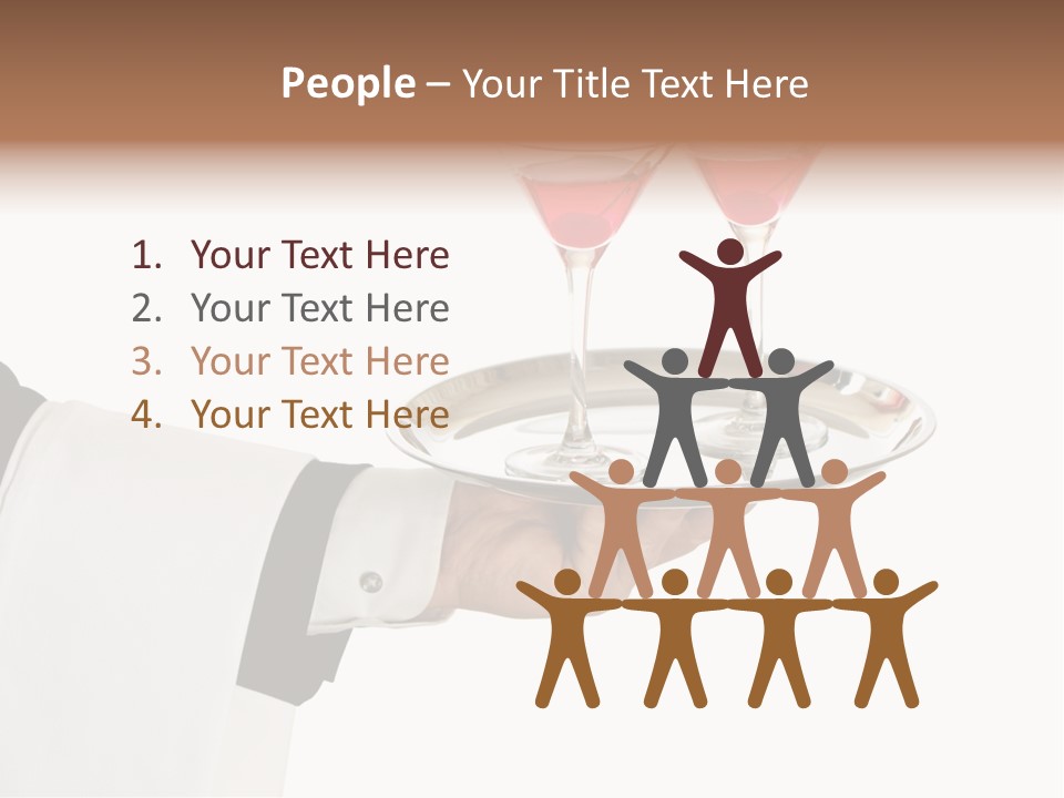 A Person Holding A Tray With Two Glasses Of Wine On It PowerPoint Template