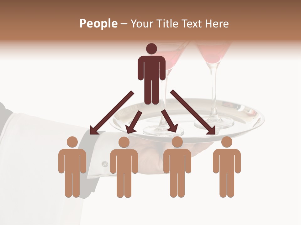 A Person Holding A Tray With Two Glasses Of Wine On It PowerPoint Template