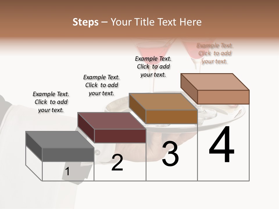 A Person Holding A Tray With Two Glasses Of Wine On It PowerPoint Template