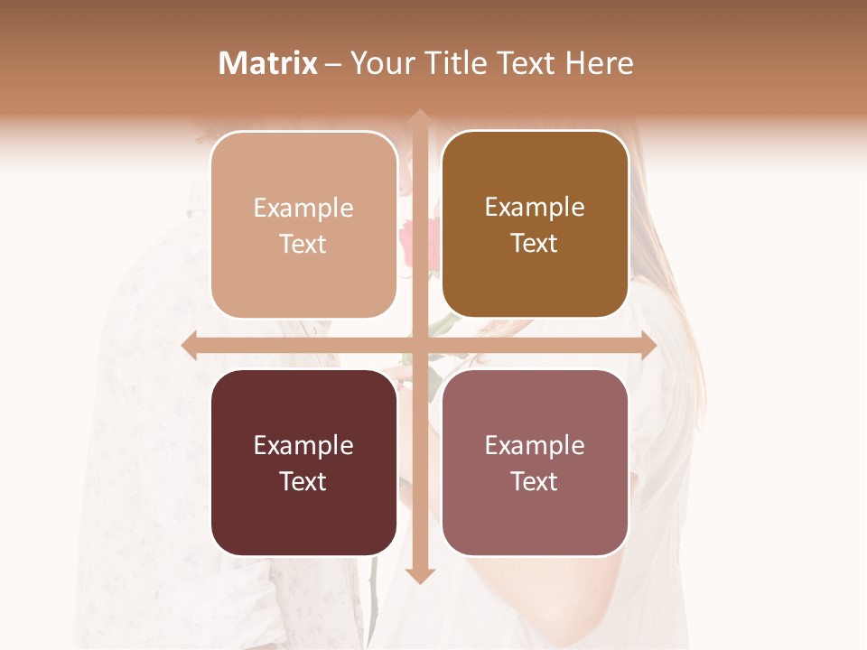 A Man And A Woman Holding A Rose Together PowerPoint Template