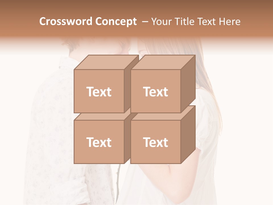 A Man And A Woman Holding A Rose Together PowerPoint Template