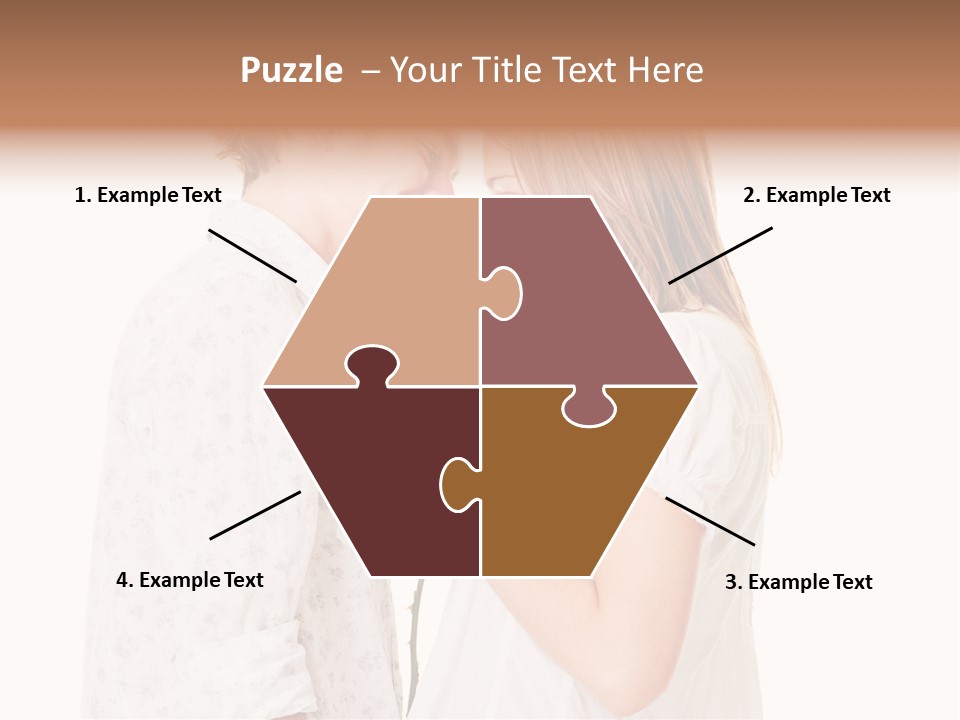 A Man And A Woman Holding A Rose Together PowerPoint Template