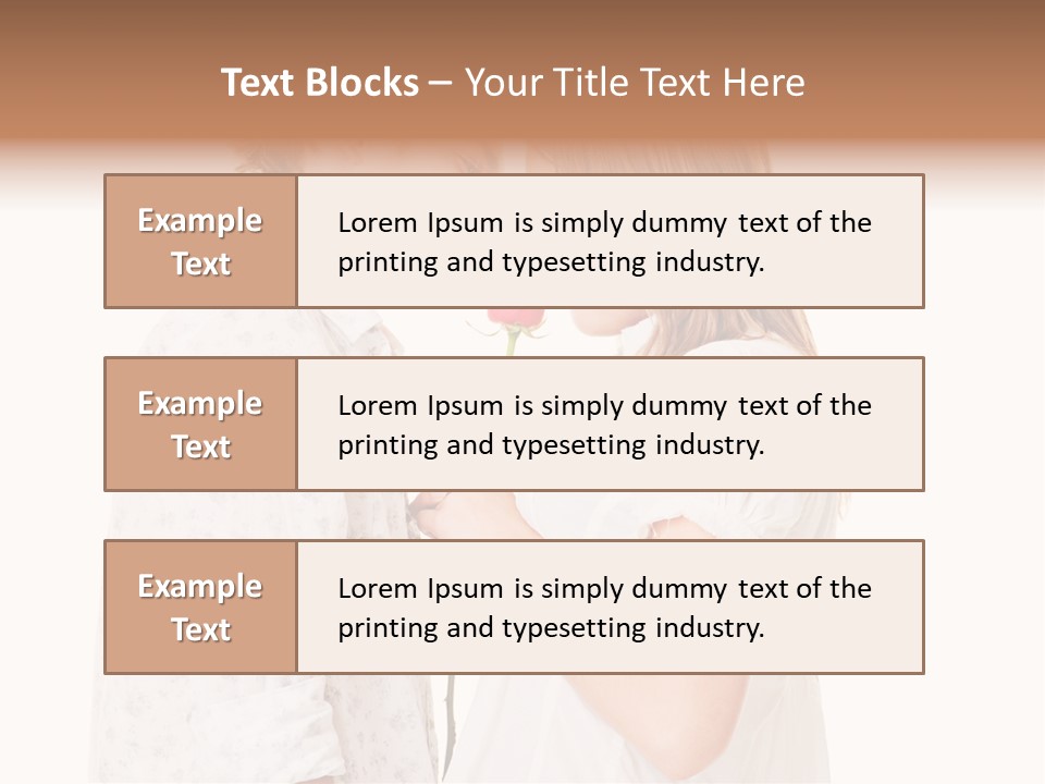 A Man And A Woman Holding A Rose Together PowerPoint Template