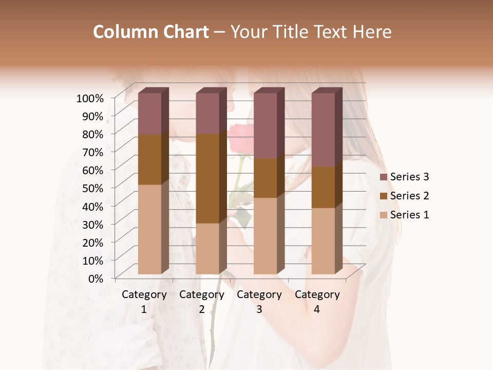 A Man And A Woman Holding A Rose Together PowerPoint Template