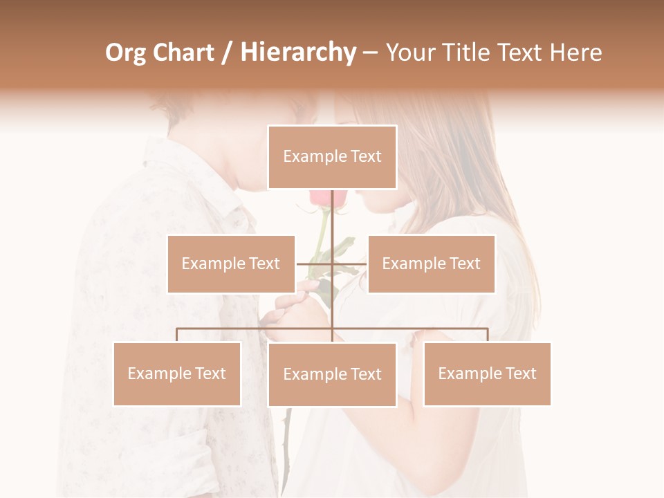 A Man And A Woman Holding A Rose Together PowerPoint Template