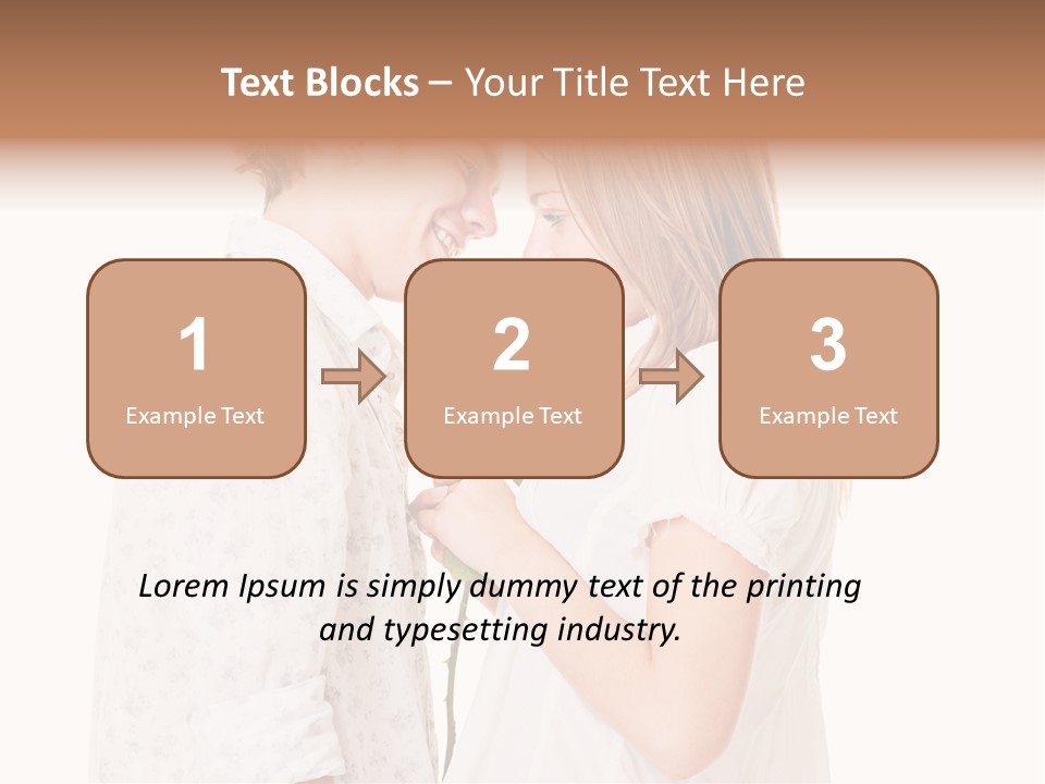 A Man And A Woman Holding A Rose Together PowerPoint Template
