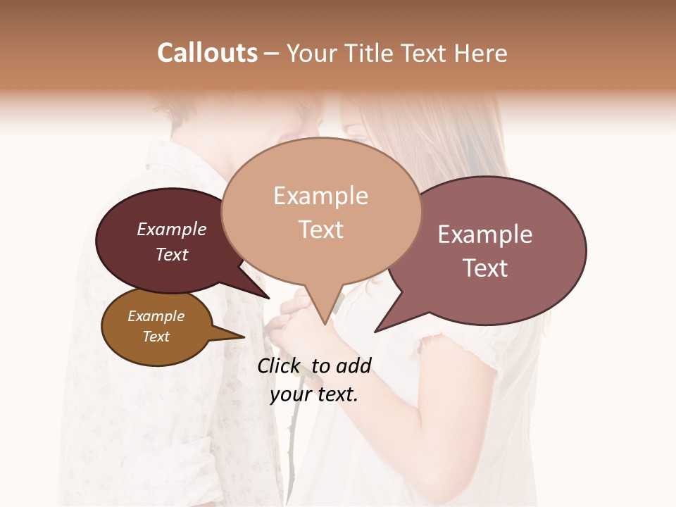 A Man And A Woman Holding A Rose Together PowerPoint Template