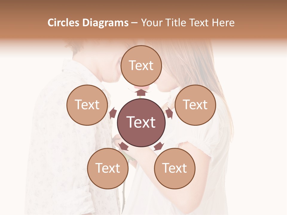 A Man And A Woman Holding A Rose Together PowerPoint Template