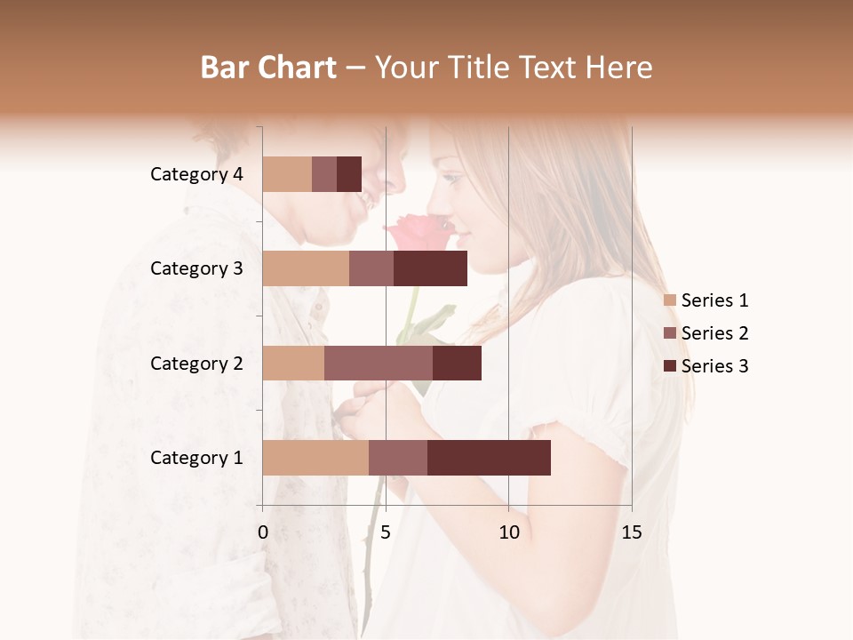 A Man And A Woman Holding A Rose Together PowerPoint Template