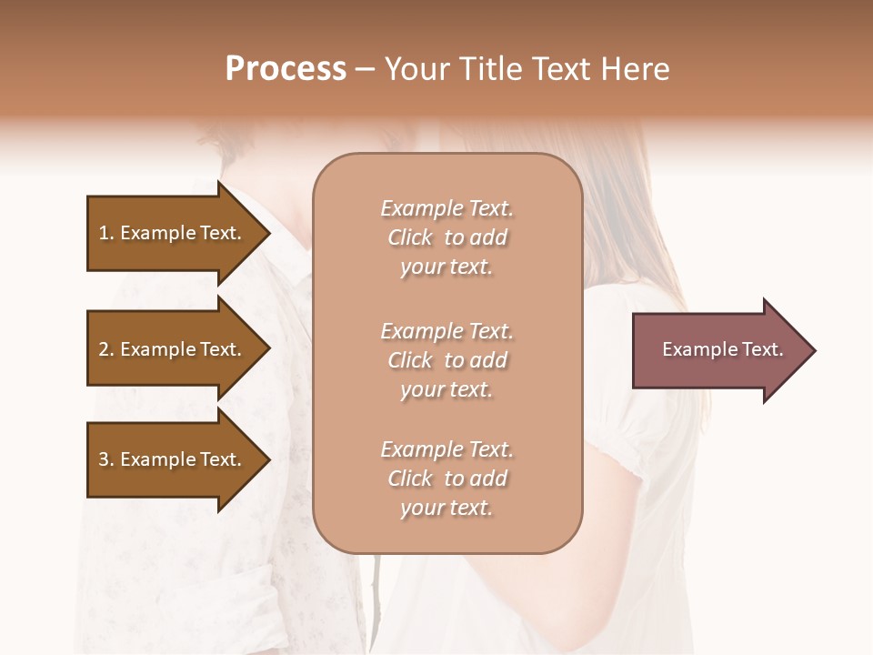 A Man And A Woman Holding A Rose Together PowerPoint Template