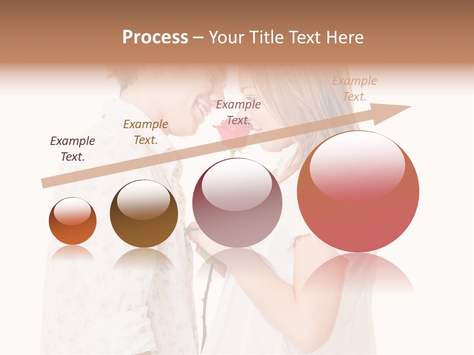 A Man And A Woman Holding A Rose Together PowerPoint Template