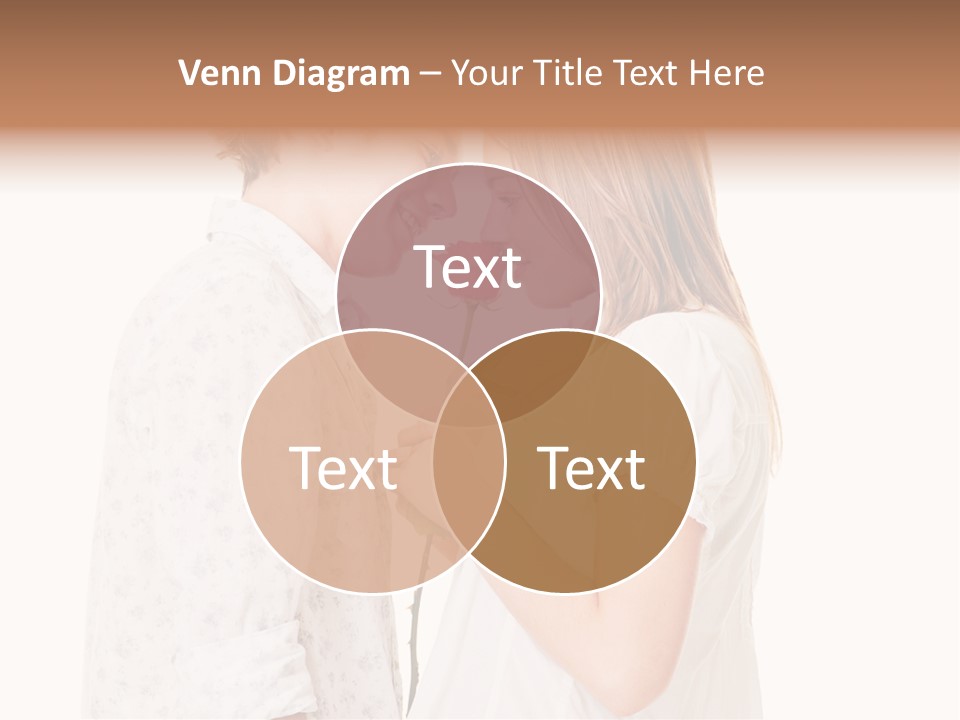 A Man And A Woman Holding A Rose Together PowerPoint Template