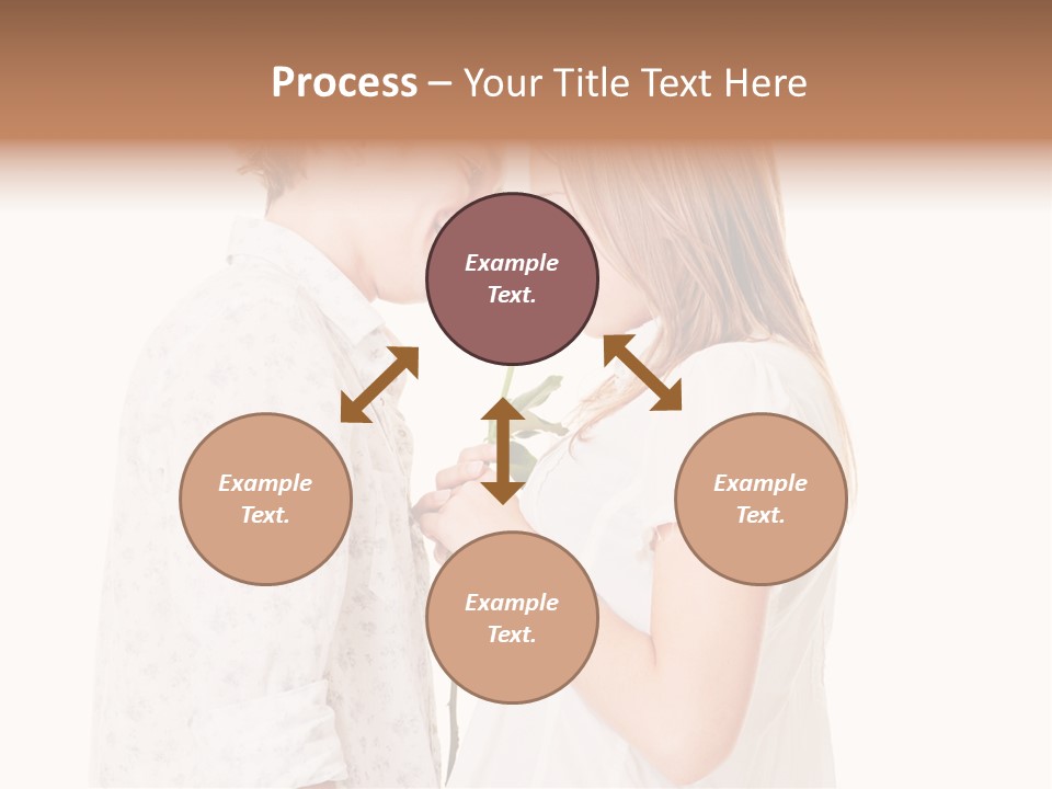 A Man And A Woman Holding A Rose Together PowerPoint Template