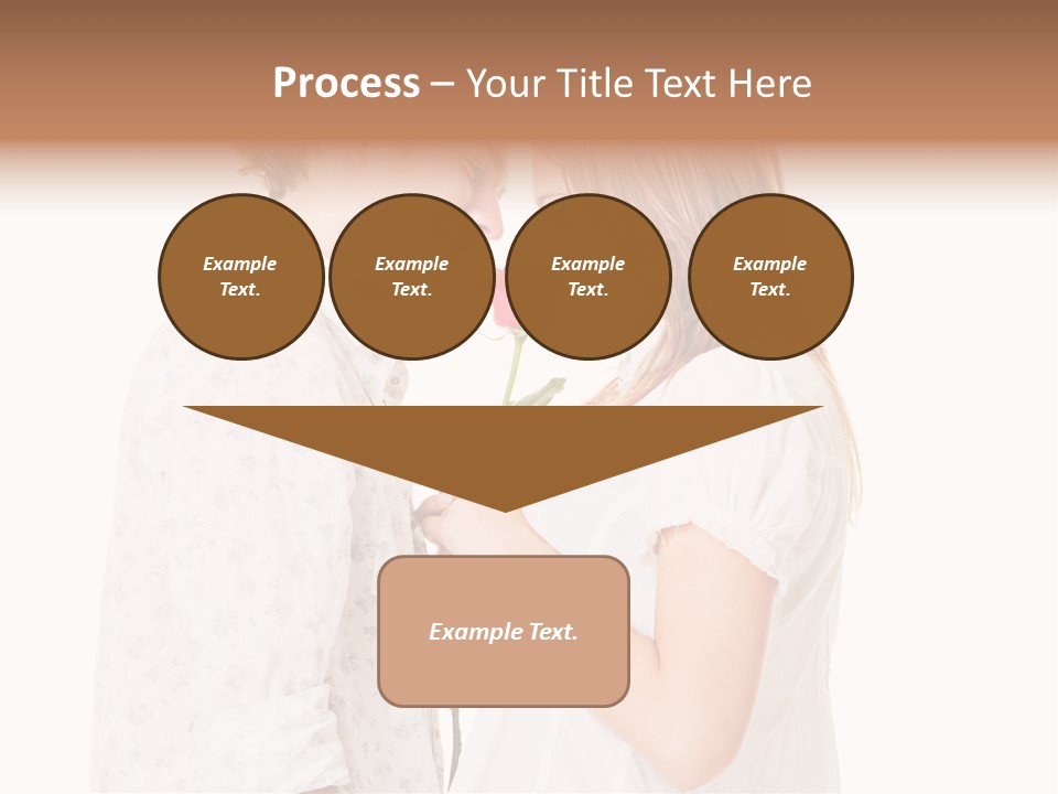 A Man And A Woman Holding A Rose Together PowerPoint Template