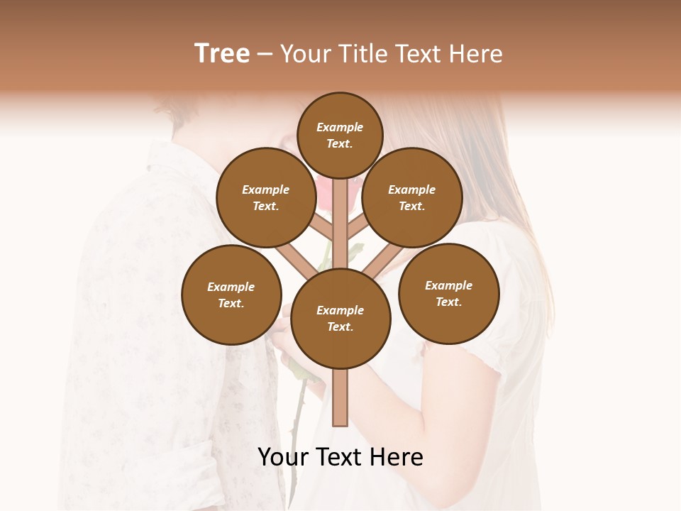 A Man And A Woman Holding A Rose Together PowerPoint Template