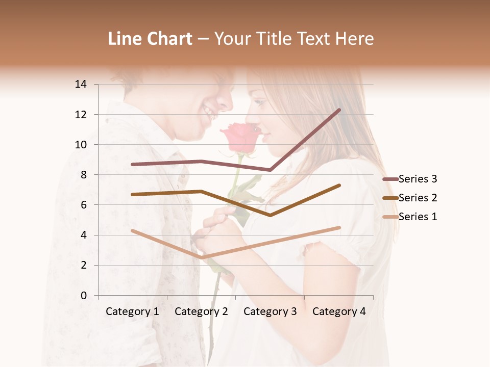 A Man And A Woman Holding A Rose Together PowerPoint Template