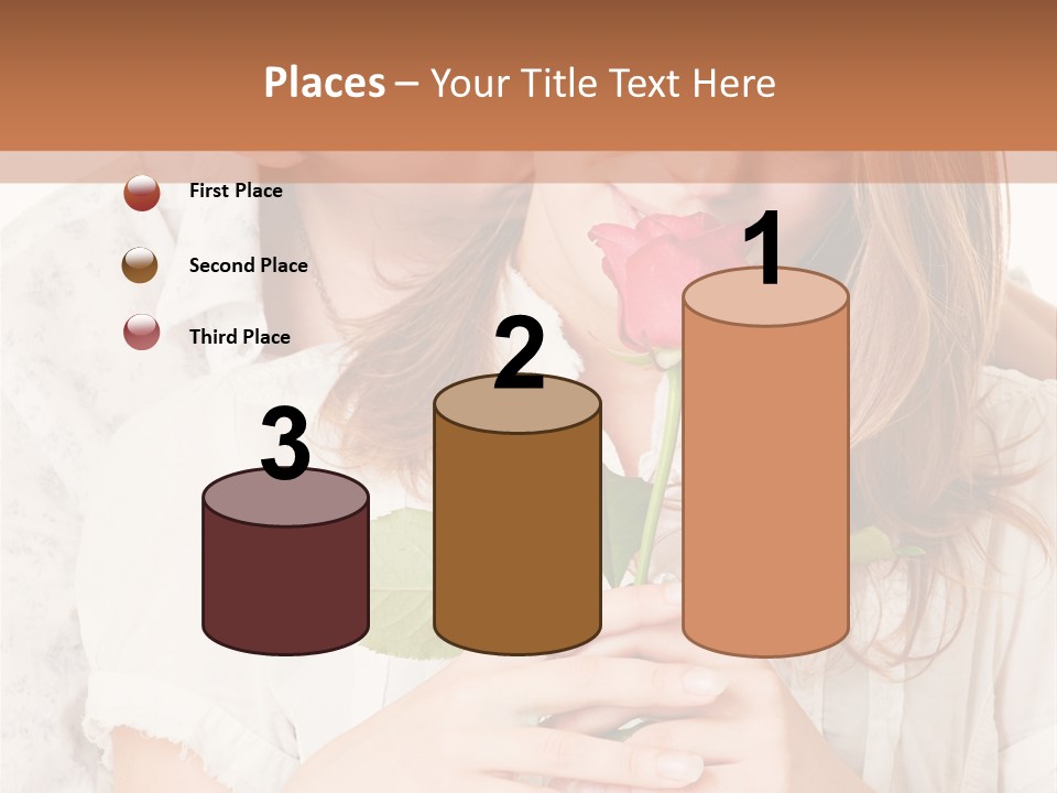 White Caucasian Pair PowerPoint Template