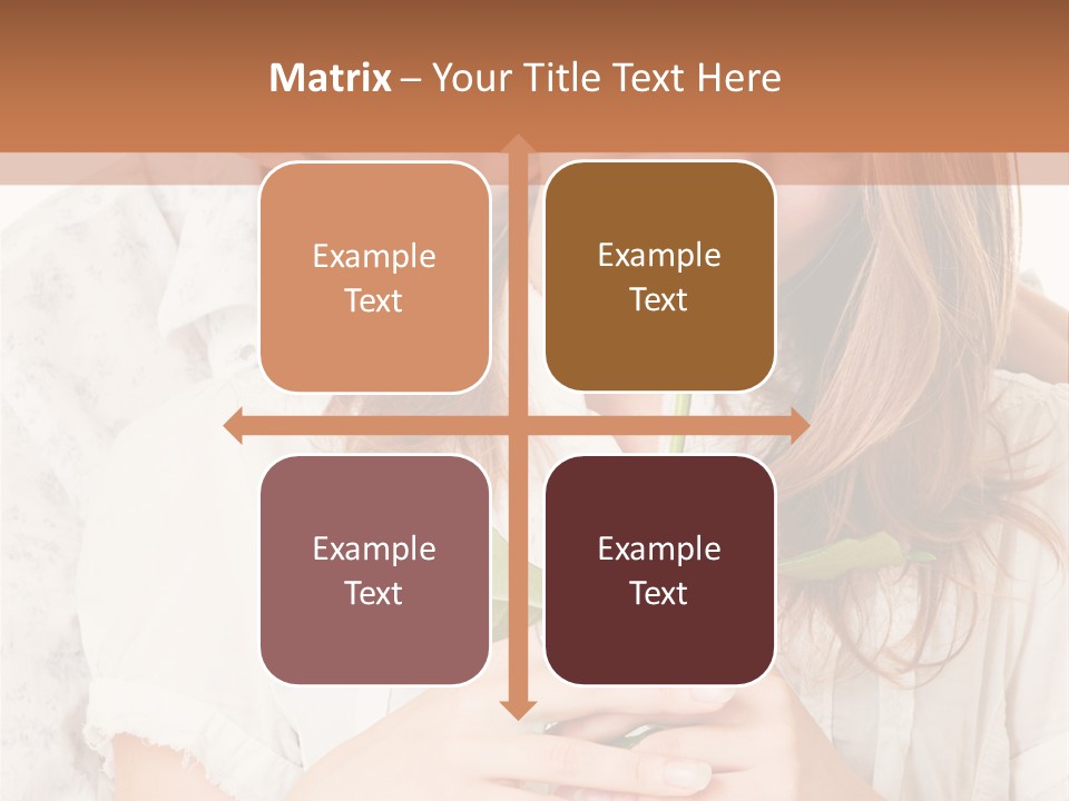 White Caucasian Pair PowerPoint Template