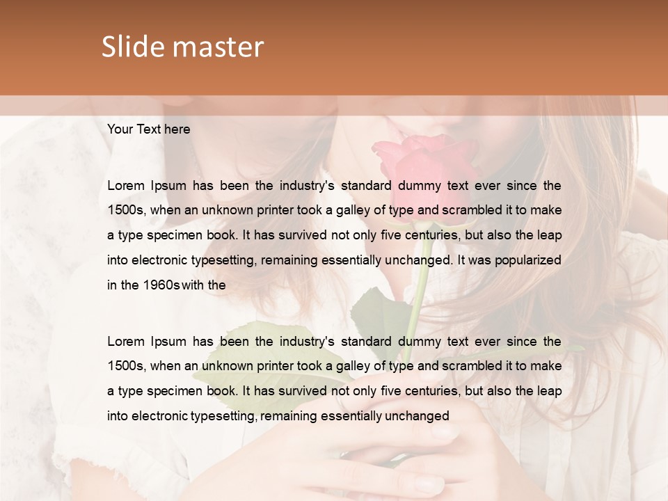 White Caucasian Pair PowerPoint Template