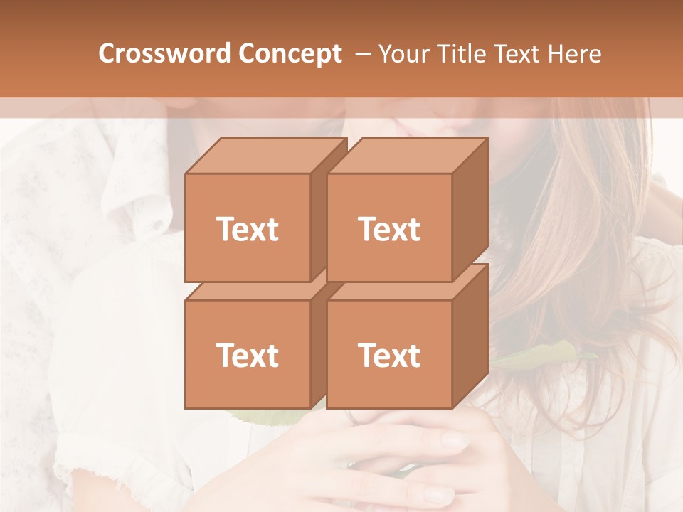 White Caucasian Pair PowerPoint Template