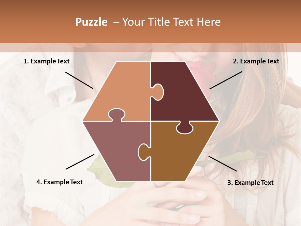 White Caucasian Pair PowerPoint Template