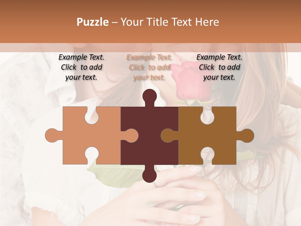 White Caucasian Pair PowerPoint Template