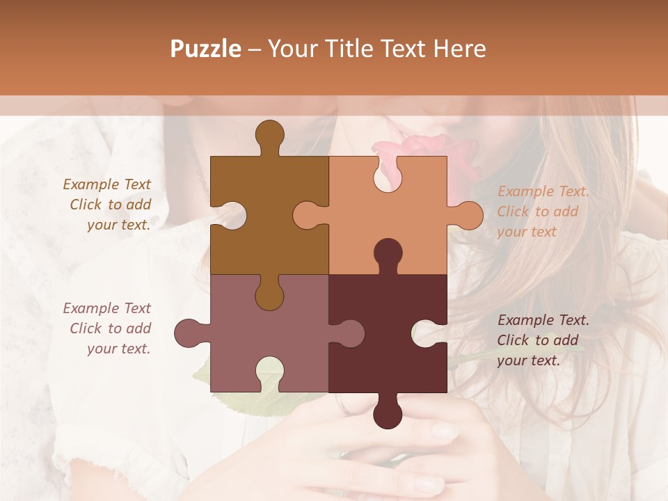 White Caucasian Pair PowerPoint Template