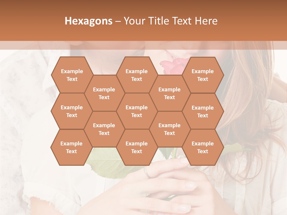 White Caucasian Pair PowerPoint Template