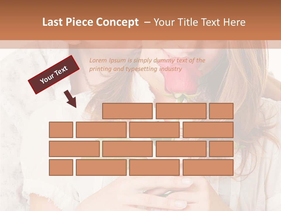 White Caucasian Pair PowerPoint Template