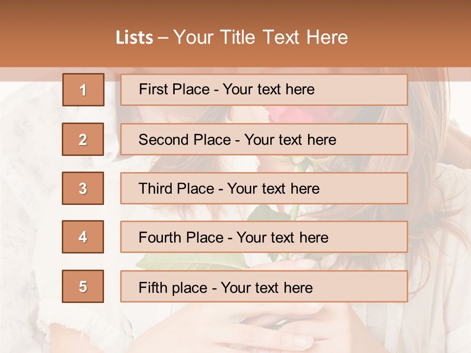 White Caucasian Pair PowerPoint Template