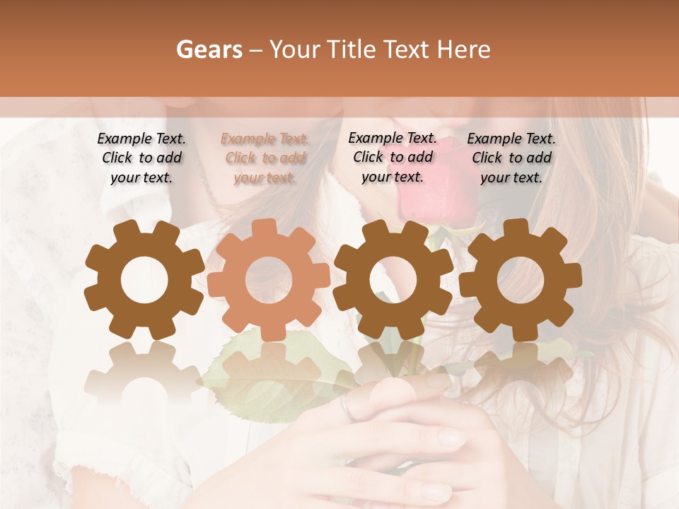 White Caucasian Pair PowerPoint Template