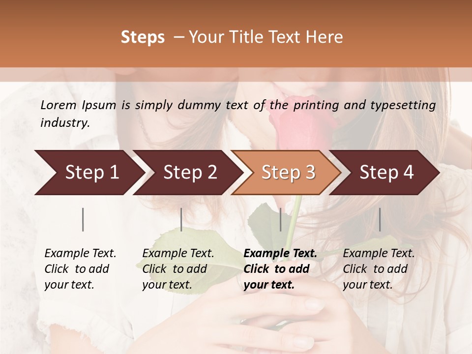 White Caucasian Pair PowerPoint Template