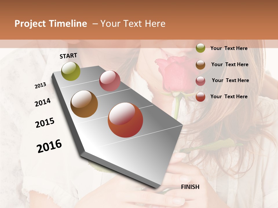 White Caucasian Pair PowerPoint Template