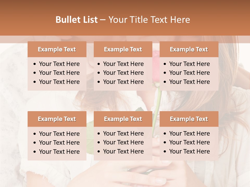 White Caucasian Pair PowerPoint Template