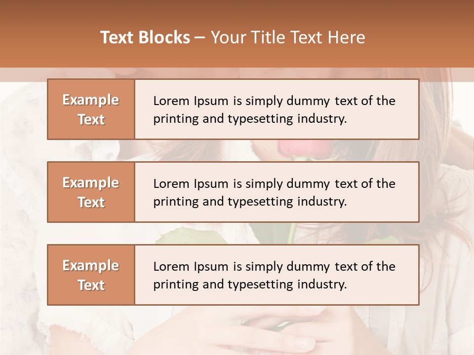 White Caucasian Pair PowerPoint Template
