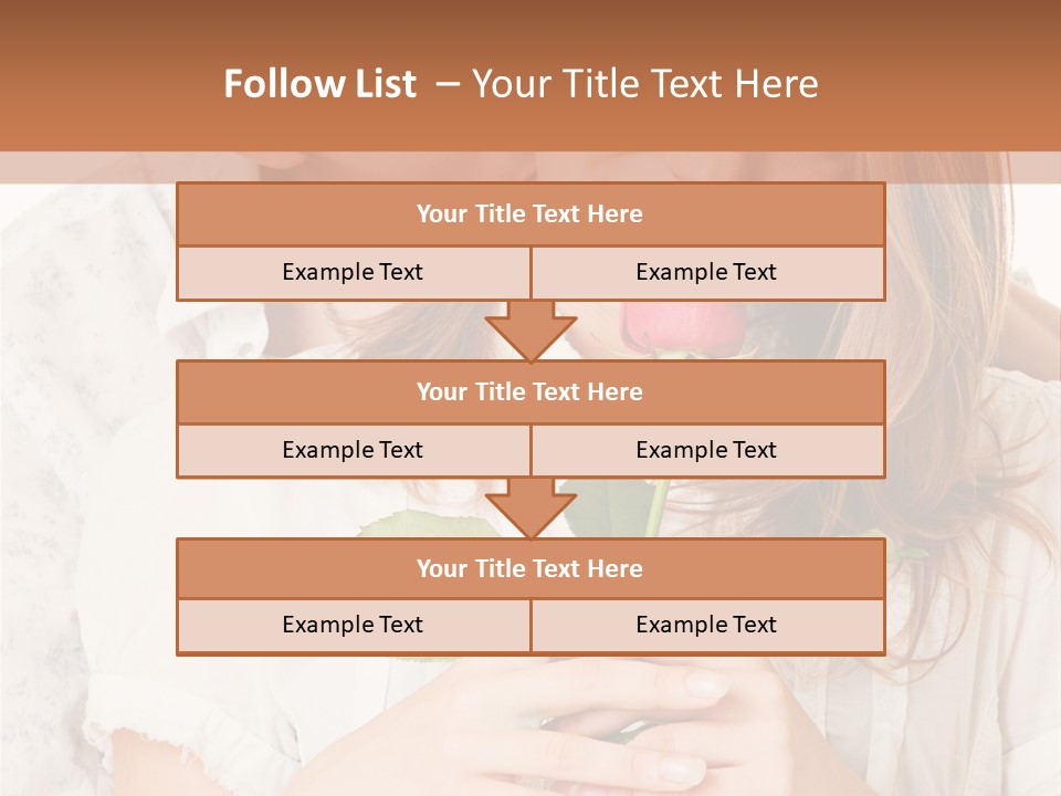White Caucasian Pair PowerPoint Template